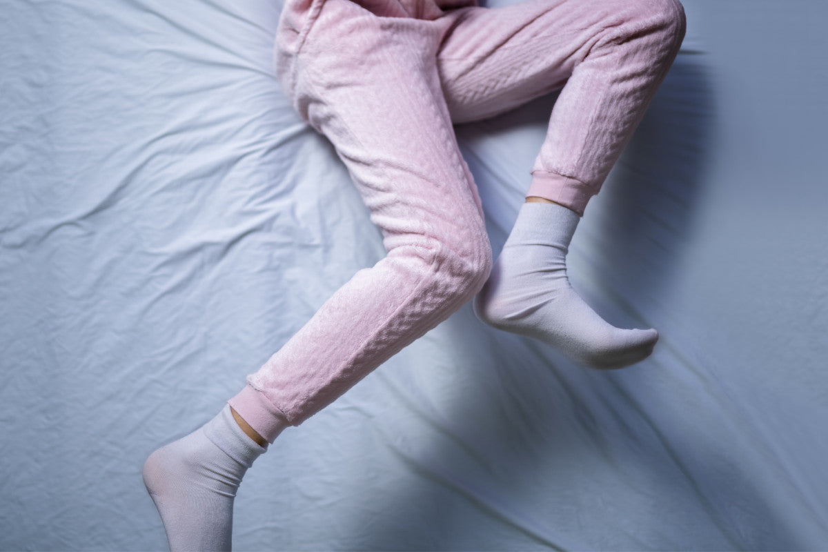 portrayal of woman with RLS