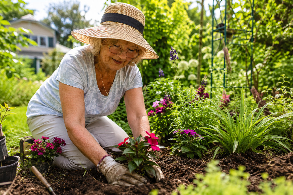 Senior woman in the garden