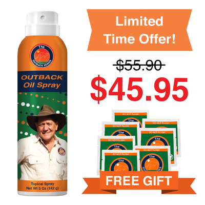 Offer: Outback Original Oil Spray can with a free 7-Day Pack of sachets