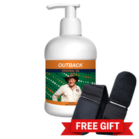 Thumbnail: Outback Original Oil 300mL pump bottle with a free black 3-in-1 back applicator