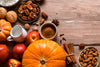 various fall foods, like pumpkins, apples, cinnamon, and nuts, that help fight inflammation.