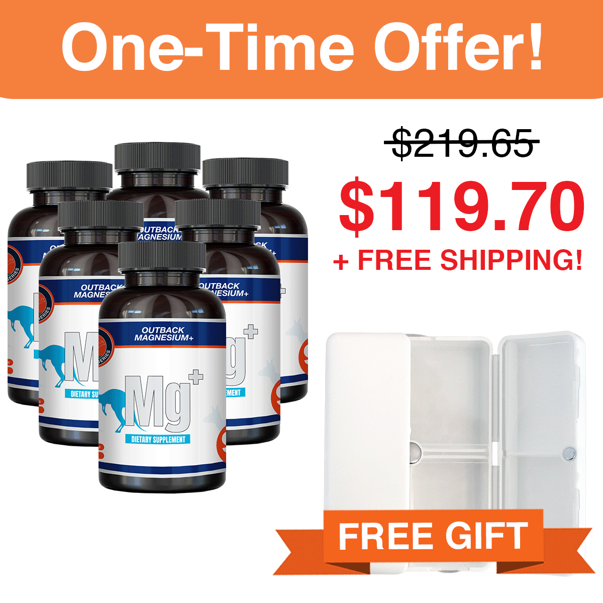 Buy 6 Magnesium+, Get a Free Supplement Organizer