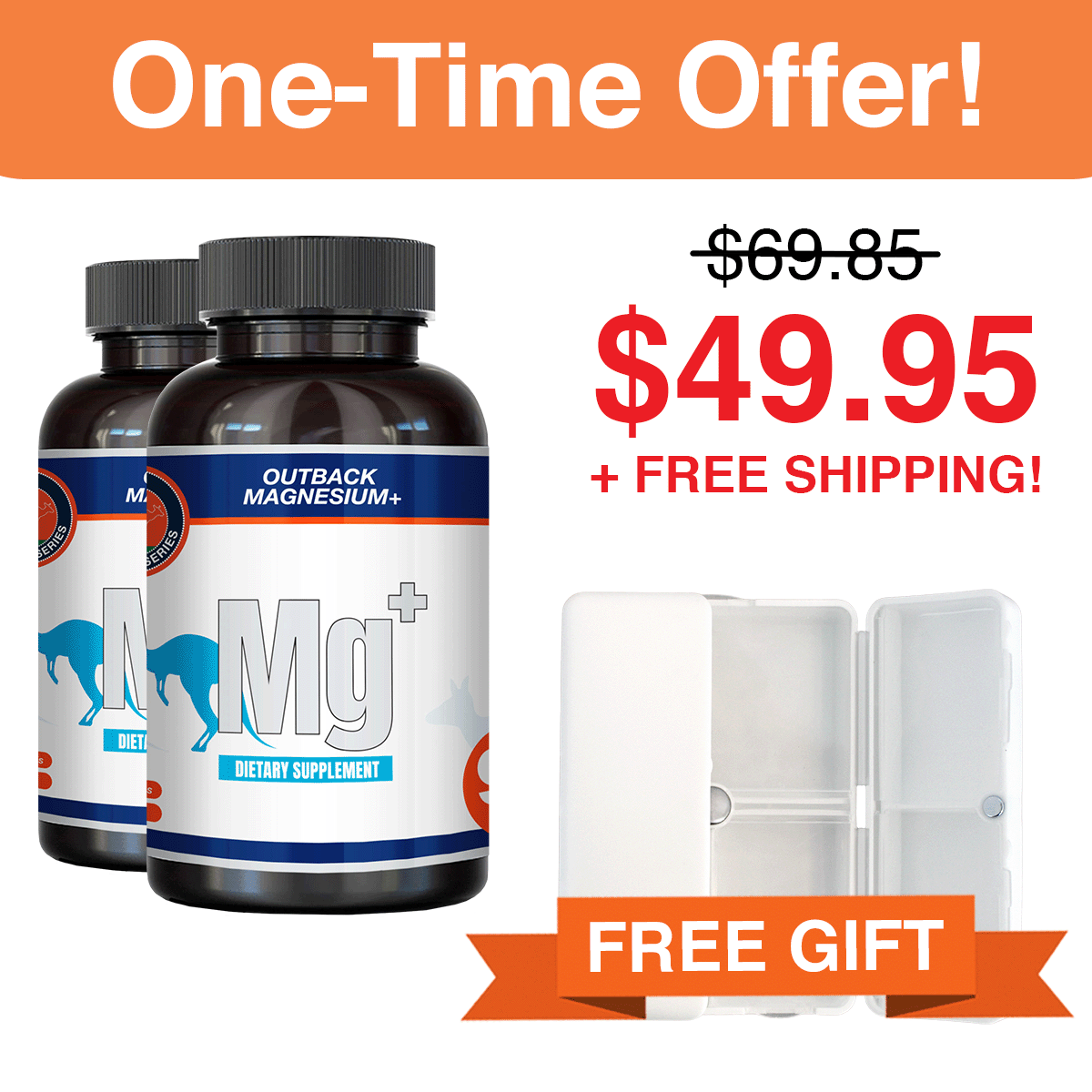 Buy 2 Magnesium+, Get a Free Supplement Organizer
