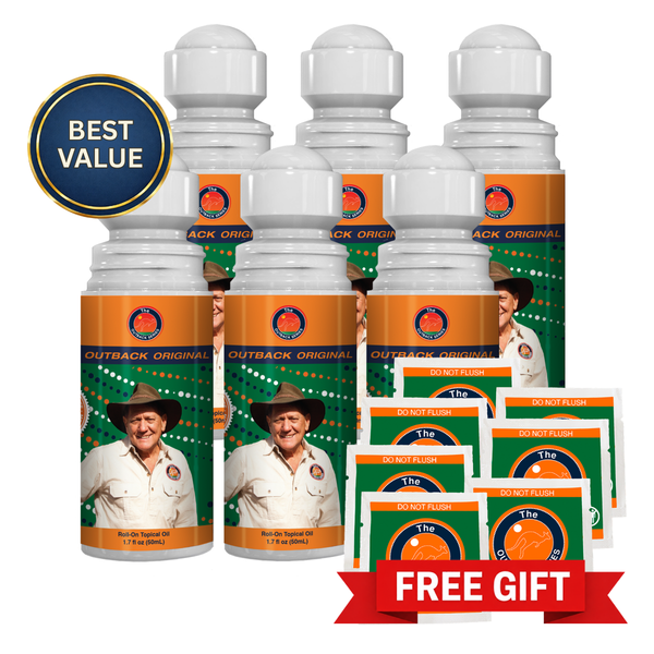 Six Outback Original Roll-Ons with free sachet pack